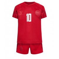 Danmark Christian Eriksen #10 Hjemmebanesæt Børn VM 2022 Kortærmet (+ Korte bukser)